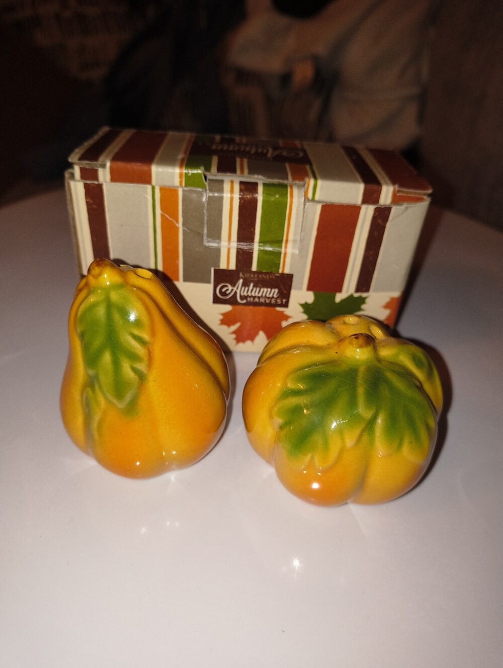 Orange Ceramic Gourd Salt & Pepper Set